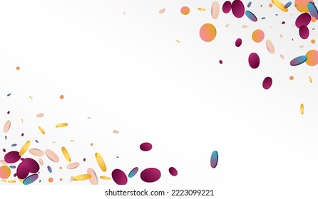 Magic Round Transparent Grey Background. Holographic Invitation Splash Postcard. Christmas Wallpaper. Gradient FallingFestive Design.
