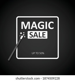 Magic sale vector. Big discount up to 50%. Special offer. Good for campaign, branding, advertising.