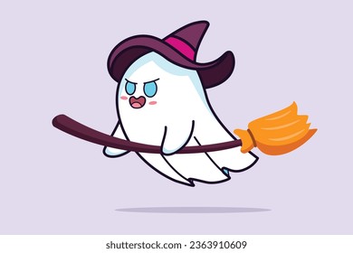 Magic scary spirits with different emotions and face expressions. Cute funny happy ghosts concept. Colored flat vector illustration isolated. 