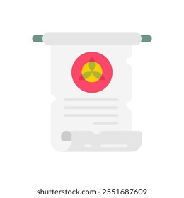 Magic Scroll Flat Icons, Vector illustration