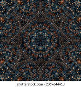 Magic seamless pattern of simple geometry shapes composition. Graphic portugal design. Packaging print. Small elements geometry. Vector patchwork ornament.