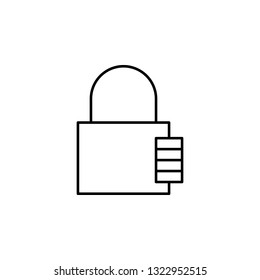 magic security padlock outline icon. Signs and symbols can be used for web, logo, mobile app, UI, UX