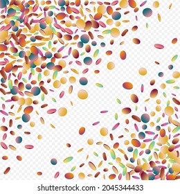 Magic Shine Carnaval Transparent Background. Rainbow Celebration Dust Wallpaper. Effect Design. Gradient Abstract Texture.
