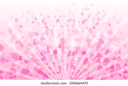 Magic shining hearts background for Valentine's Day.