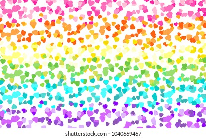 Magic shining rainbow hearts background for Valentine's Day.