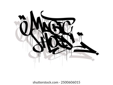 MAGIC SHOES word graffiti tag style
