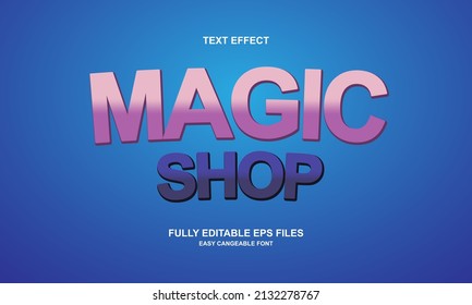 magic shop style editable text effect
