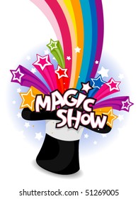 Magic Show Flyer Design - Vector