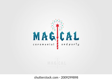 Magic Show logotype, magical performance lettering composition for your logo, emblem, invitation vector logo design illustration