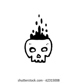 caricatura de calavera mágica