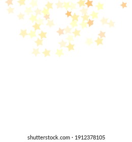 Magic Sky Seamless Vektor. Weihnachten Einfache moderne Design Hintergrund. Helle Party Original Nachthintergrund. Pastellgelbe Luxus Gold Golden Orange White Holiday Stars Textur Illustration.
