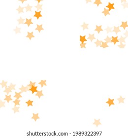 Magic Sky Seamless Vector. Party Christmas Original Night Background. Pastel Bohemian Gold Yellow Orange Shiny Rich Holiday Stars Surface Illustration. Simple Bright Modern Design Backdrop.