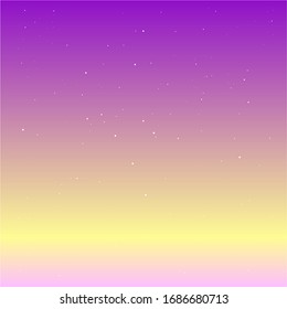 Magic Sky With The Stars Wallpaper Background Yellow Light Pink Violet Gradation