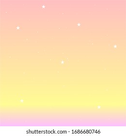 Magic Sky With The Stars Wallpaper Background Yellow Pink Light Red Gradation