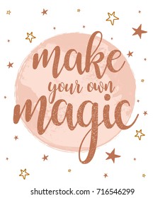 magic slogan graphic for t shirt print