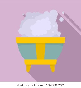 Magic smoke bowl icon. Flat illustration of magic smoke bowl vector icon for web design