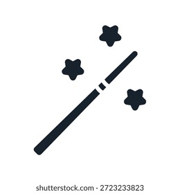 Diseño minimalista del estilo plano, Ilustración vectorial mágica de la solución en el fondo blanco