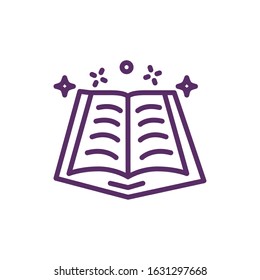magic sorcery book isolated icon vector illustration design