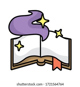 magic sorcery book isolated icon vector illustration design