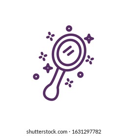 magic sorcery mirror accessory isolated icon vector illustration design