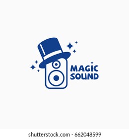 Magic sound logo template design. Vector illustration.