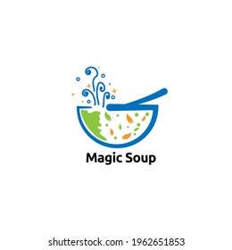Magic soup logo vector concept, icon, element, and template for business