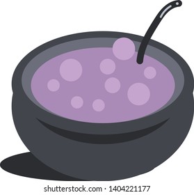 Magic soup of witch illustration vector flat style