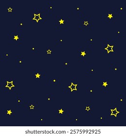 Magic of the space of the sky. Abstract ornament. Starry sky on a dark background. Starry background. EPS 10.