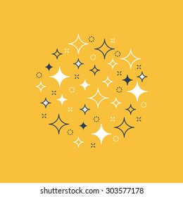 A magic sparkle circle of stars.