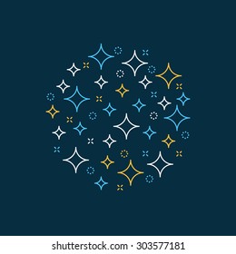 A magic sparkle circle of stars.