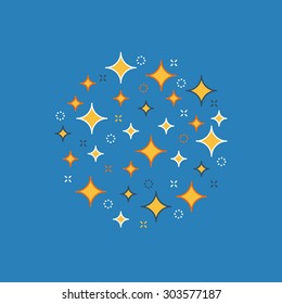 A magic sparkle circle of stars.