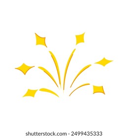 magic sparkles cartoon. spark element, abstract flash, symbol ray magic sparkles sign. isolated symbol vector illustration