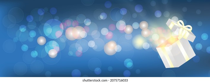 Magische Funken Offene Geschenkbox auf Bokeh-Hintergrund