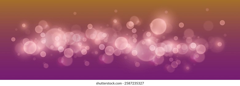 Magic sparkling dust bokeh and light. Vector illustration