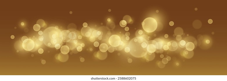 Magic sparkling dust bokeh and light. Vector illustration