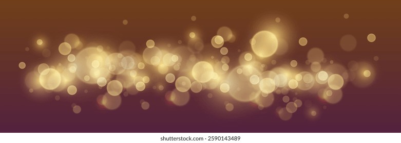 Magic sparkling dust bokeh and light. Vector illustration