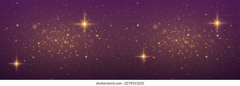 Magic sparkling effect of dust and particles. Flash of star and light.