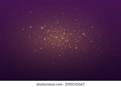 Magic sparkling effect of dust and particles. Flash of star and light.