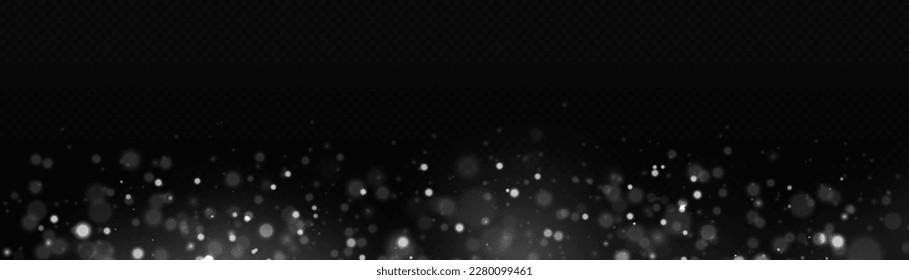 Magic sparks glitter special blur bokeh effect. Defocused Christmas background. Star burst white sparkles. Sparkling magical dust particle. Lens flare light sparkle, shiny glittering glow stars vector