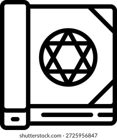 Libro de hechizos mágicos, biblia, icono de tomo