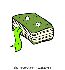 caricatura del libro de hechizos mágicos