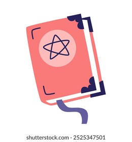 Magic spell book. Cute Halloween element. Vector illustration in flat style