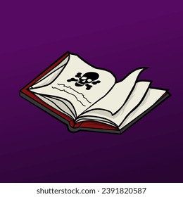 Magic spell book design illustration vector template 