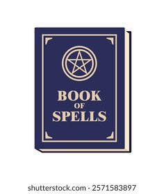 Magic spell book. Magicians knowledge book of mystery witchcraft. Educational mystic literature. Book of magic spells, fairy tales, mystical alchemy recipes.