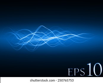 magic spell effect (blue colored,horizontal waves version)