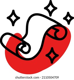 Magic spell, illustration, vector on a white background.