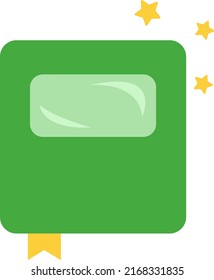 Magic spells book, illustration, vector on a white background.