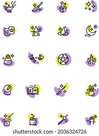 Magic spells, illustration, vector, on a white background.
