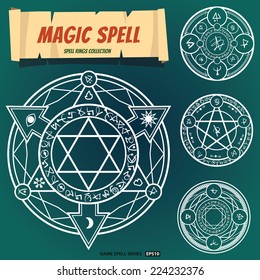 Magic spells ring EPS10 vector