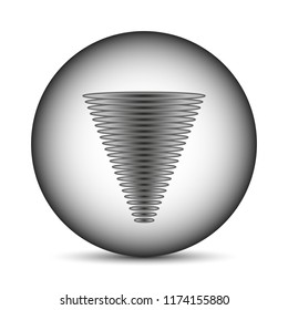 Magic Sphere with Hurricane Element isolated on white background. Vector Illustration for Your Design, Game, Card, Web.